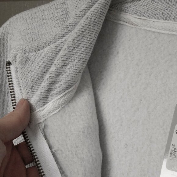 Mast General Store Sweater NC Gray Fleece Lined HIgh Neck Full Zip Sweater - Picture 9 of 13